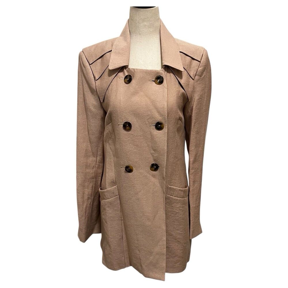 Bcbgeneration Double Breasted Coat Jacket Dark Bu… - image 2